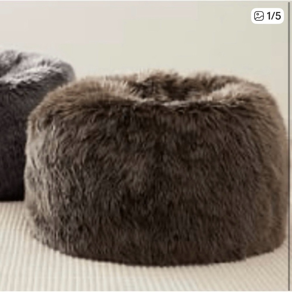 Pottery Barn Teen Faux Fur Bean Bag Slipcover